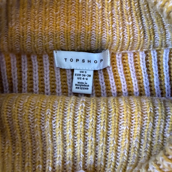 Topshop Mustard Cowl Neck Sweater - Picture 4 of 4